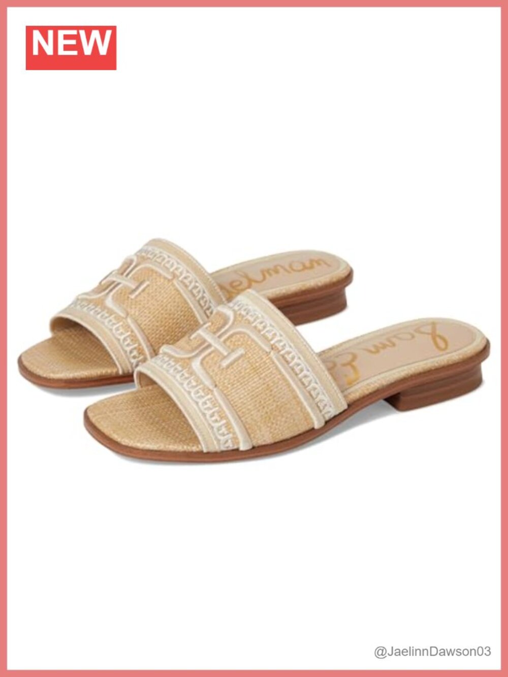 Sam Edelman Stevie Woven Slide Heeled Sandals Block Heel Boho